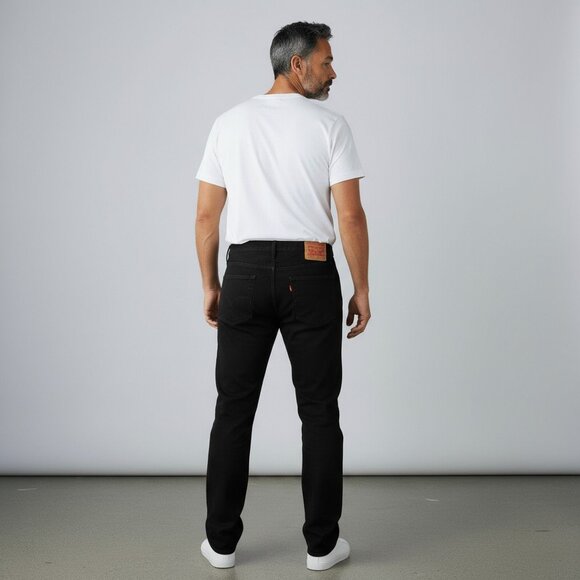 Levis 550 Relaxed Fit Denim Jeans Men's Size 50x29 Solid Black NWT - Picture 3 of 13